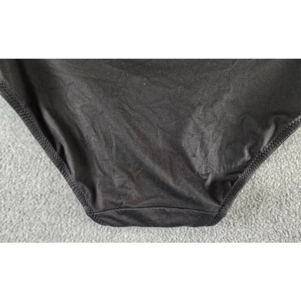 Natori Discreet Bikini Underwear Women XS Black Solid Elastic Waist Pull On